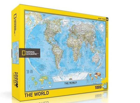 Puzzle 1000 National Geographic Mapa Świata