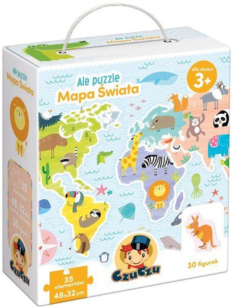Ale puzzle Mapa świata 36 el. + 30 figurek CzuCzu