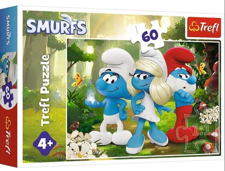 Puzzle 60  Zaczarowany las Smerfy