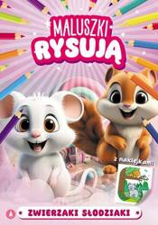 Maluszki rysują.  Zwierzaki słodziaki z naklejkami