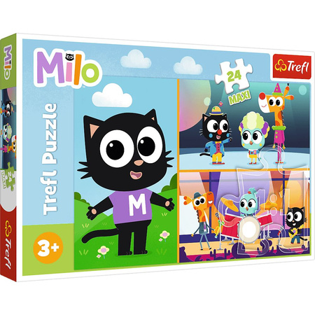 Puzzle 24 MAXI Przygody małego Kotka Milo