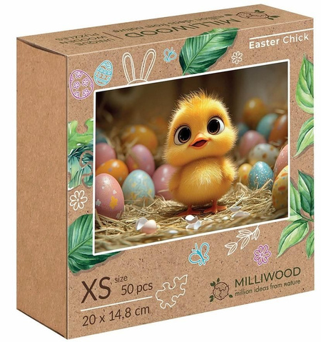 Puzzle drewniane 50 Wielkanocny Kurczaczek