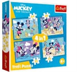 Puzzle 4 w 1 Zabawne zdarzenia Myszki Miki