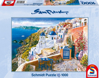 Puzzle 1000 elementów Widok z Santorini