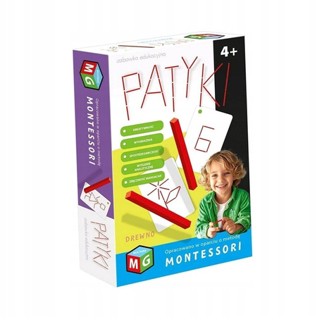 Montessori zabawka edukacyjna  patyki