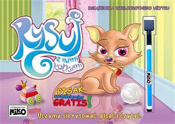 Rysuj z nami kotkami + pisak suchościeralny
