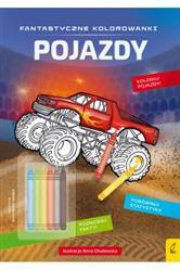 Fantastyczne kolorowanki z kredkami. Pojazdy