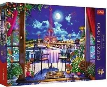 Puzzle 1000 Tea Time Paryż w blasku księżyca