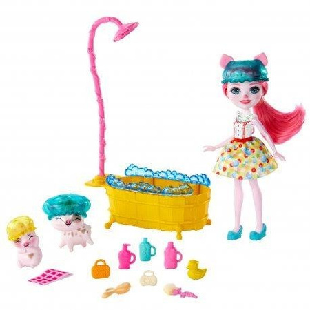 EnchanTimals Zestaw Radosna kąpiel Petya Pig