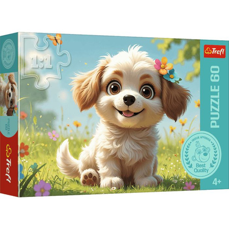Puzzle 60 el. Szczeniczkiem być!
