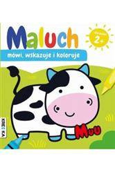 Maluch mówi, wskazuje i koloruje. Muu
