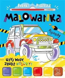 Farbki i pędzelek. Malowanka. Użyj wody, zbudź