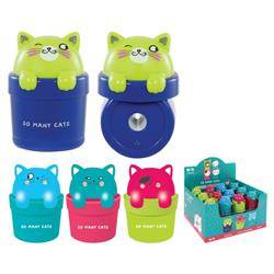 Temperówka pojedyncza z pojemnikiem So many cats