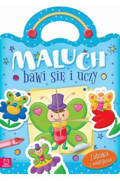 Maluch bawi się i uczy. Zabawa z naklejkami