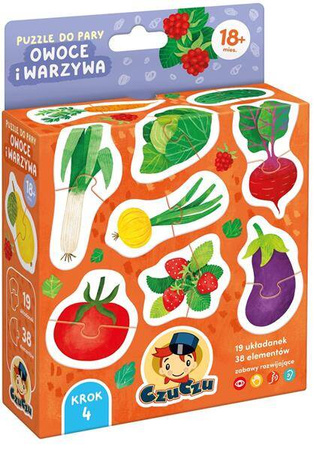 CzuCzu Puzzle do pary Owoce i warzywa 18m+