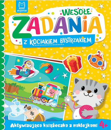 Wesołe zadania z kociakiem bystrzakiem. Aktywizująca książeczka z nakl. 4+