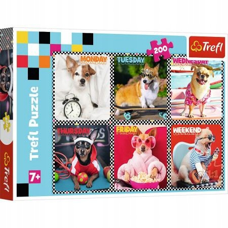 Puzzle 200 elem Wesołe psy