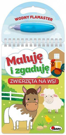 Maluję i zgaduję Zwierzęta na wsi  Wodny flamaster