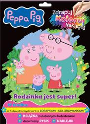 Peppa Pig. Zdrapuj, koloruj, naklejaj cz. 2. Rodzinka jest super!
