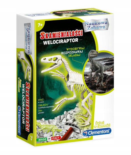 Clementoni Skamieniałości - Welociraptor Fluorescencyjny