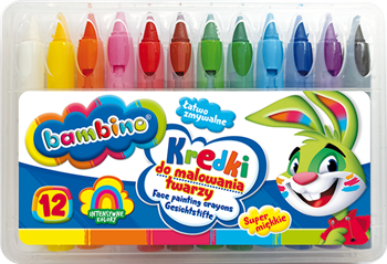Kredki do malowania twarzy  12 kol. Bambino