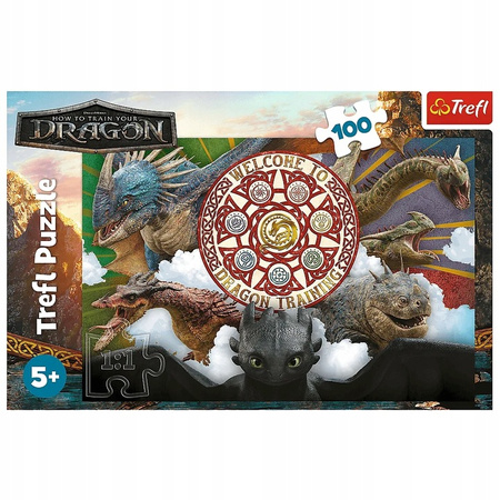 Puzzle 100  Smoki w akcji