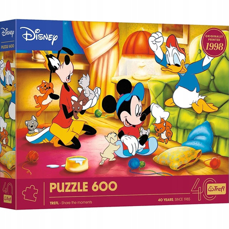 Puzzle 600 40-lecie TREFL Myszka Miki i Przyjaciele