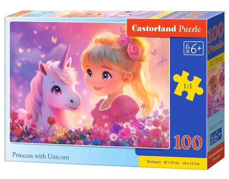 Puzzle 100 Princess with Unicorn