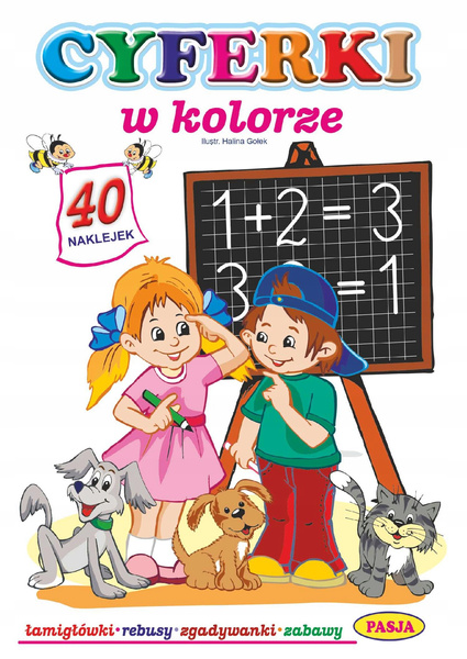 Cyferki w kolorze z naklejkami