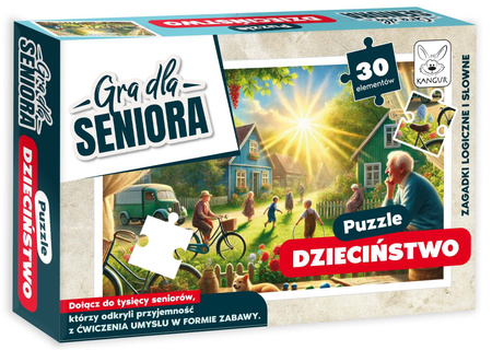 Gra dla Seniora. Puzzle dzieciństwo