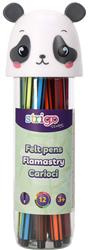 Flamastry pisaki w tubie zestaw 12 kolorów  PANDA