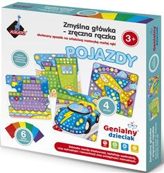 Piankowa wyklejanka Pojazdy Zmyślna główka zręczna rączka Genialny dzieciak