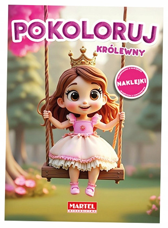 Kolorowanka z naklejkami Pokoloruj. Królewny z naklejkami