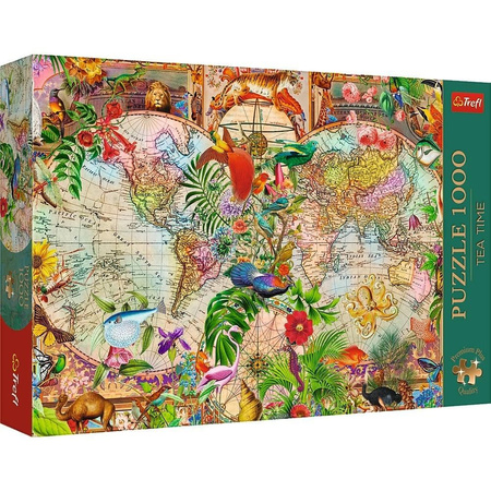 Puzzle 1000 Tea Time: Antyczna mapa świata