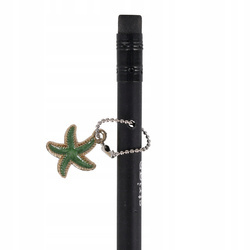 Ołówek z gumką z czarnego drewna z zawieszką 1szt.