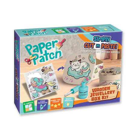 Zestaw do decoupage Strigo ,,Paper Patch" drewniana szkatułka