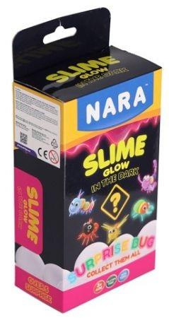 Zestaw masa żelowa NARA Slime świecący w ciemności + foremki + tacka