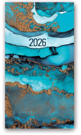 Kalendarz kieszonkowy A6 2026 Soft turkus