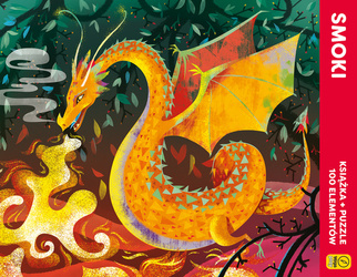 Puzzle 100 elem i książka. Smoki