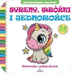 Kolorowanka  syreny, wróżki i jednorożce