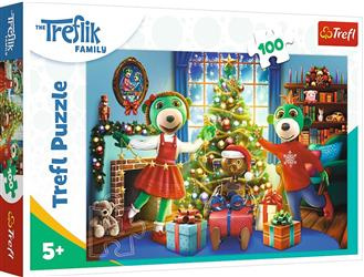 Puzzle 100 el. Rodzina Treflików Zimowe Trefliki