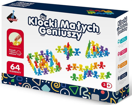 Klocki małych geniuszy Liczmany 64 elementów