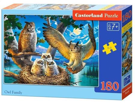Puzzle 180 elementów owl family