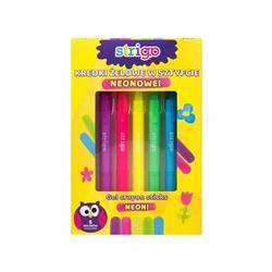 Kredki żelowe w sztyfcie 5 kolorów Neon Strigo