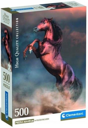 Puzzle 500 HQC Compact Wild red stallion / Dziki czerwony ogier