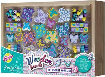 Koraliki drewniane duże motyle