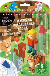 Magiczna wielorazowa kolorowanka wodna 6 arkuszy Pisak fana