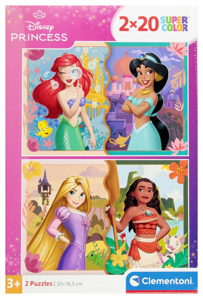 Puzzle 2x20 elem Księżniczki 24092
