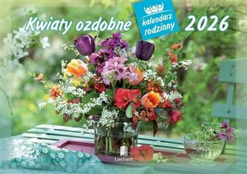 Kalendarz ścienny rodzinny 2026 Kwiaty ozdobne WL02