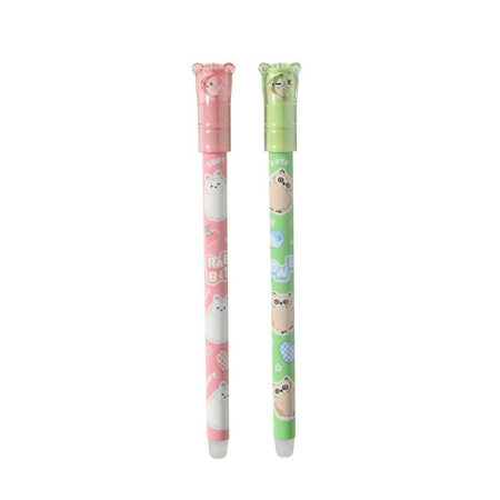 Długopis wymazywalny ścieralny Soft Animals Sowa 0,7mm niebieski 1szt
